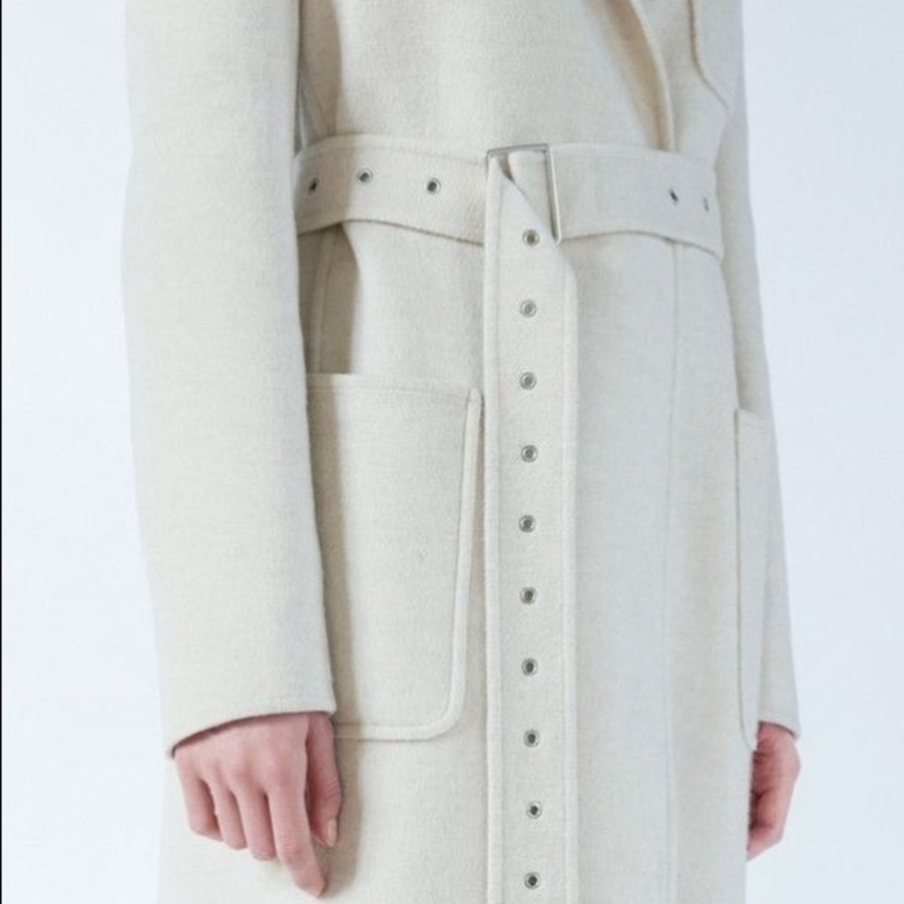 CÉLINE Phoebe Philo Cashmere Belted Coat Sz 36 - Picture 3 of 16